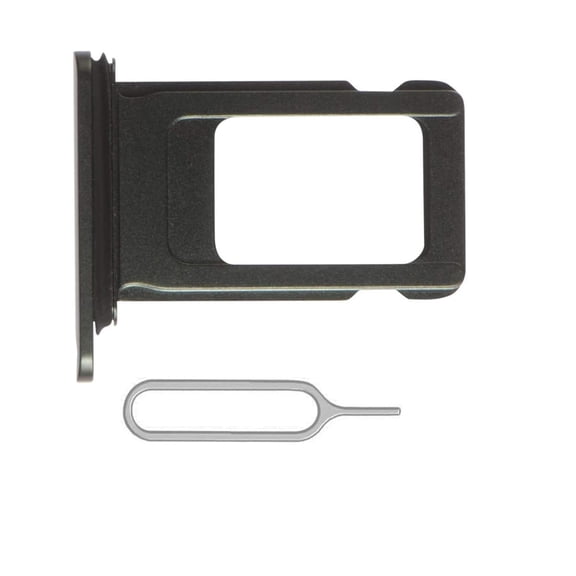 SIM Card Tray Replacement for iPhone 11 Pro and iPhone 11 Pro Max with Waterproof Rubber Ring and Eject Pin (Single Sim Version) (Space Gray/Black)