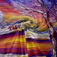 thumbnail image 4 of SKYSONIC Velvet Plush Throw Thermal Blanket 4 x 5 FT Snowy Landscape Painting Flannel Fleece Blanket for Women Kids Couch Bed Sofa Car, 4 of 5