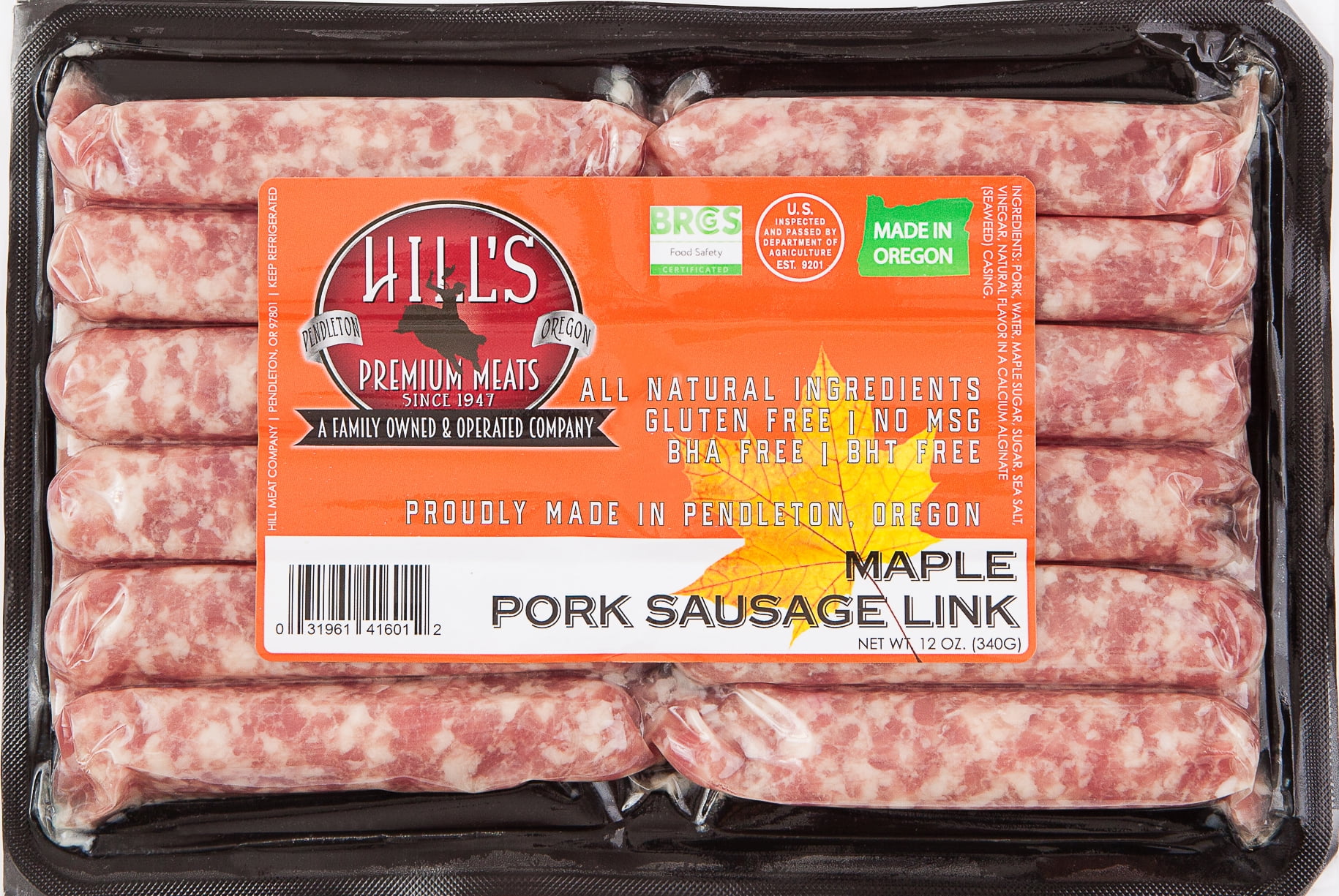 Hills Premium Meat Hill's Meat Maple Pork Sausage Link 12oz