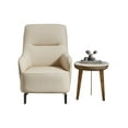 thumbnail image 3 of American Eagle EK-1018 Modern Cream Italian Top Grain Leather Accent Chair, 3 of 4
