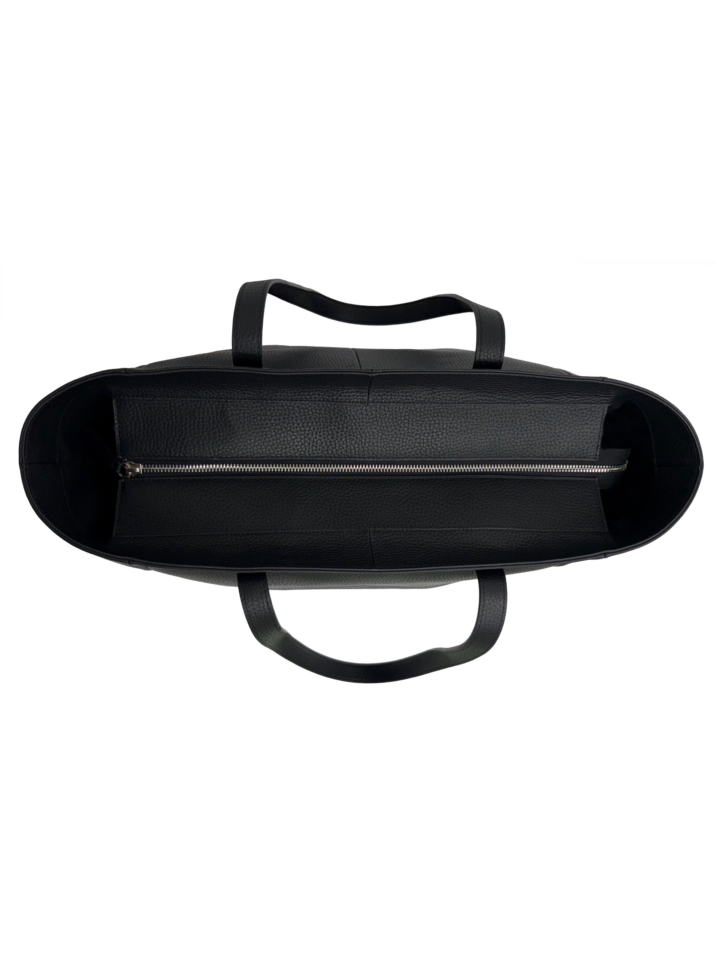 Free Assembly Unisex Large Leather Tote Bag, Black
