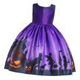 thumbnail image 2 of Vestido de princesa Sunnimix para niñas Disfraz de cosplay de Halloween púrpura, 2 of 7