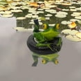 thumbnail image 5 of CJiaWei Mini Pond Decorative Frog Figures Floating Frog Pond Decoration For Outdoors Pond Decoration Garden Garden Figures Statue Garden Decoration Ornament For Garden Pond Balcony Patio, 5 of 5