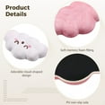 thumbnail image 3 of 4 Pcs Cloud Shaped Wrist Rest Set,Ergonomic Memory Foam Keyboard & Mouse Pad Support,Non-Slip Cute Pink White Gaming Office Desk Accessories,for PC Laptop Computer Users, Gift for Her, 3 of 5