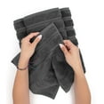 thumbnail image 5 of American Soft Linen Turkish 6 Piece Towel Set, 100% Cotton Premium Soft Bathroom Towels, Dark Gray, 5 of 10