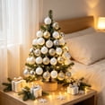 thumbnail image 3 of 49 Pcs Mini Christmas Ornaments for Mini Tree - 1.18" Shatterproof Small Hanging Balls Set for Xmas Holiday Table Wreath Decor (C), 3 of 8