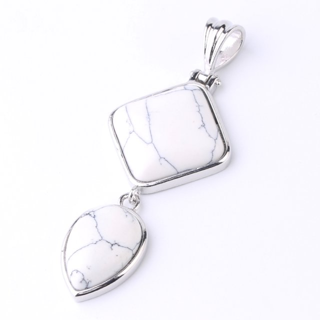 Pendentifs Géométriques en Forme de Goutte d'Eau Quartz pour Colliers Femmes Hommes