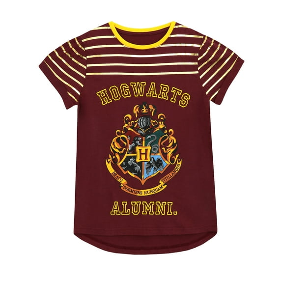 Harry Potter Girls Short Sleeve Hogwarts T-Shirt Sizes 6-14