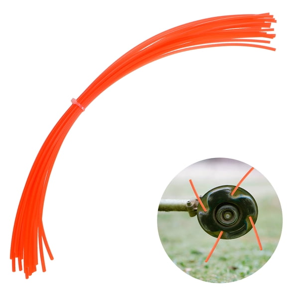 Uxcell 20-Pack Pre-Cut Trimmer Line, 0.106 Inch x 16.5 Inch Square Nylon String, Replacement Line for Trimming Grasses and Weeds [Red]