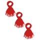 thumbnail image 1 of Bufanda De Invierno Mujer Suave Diseño De La Tela Liso 3 Piezas Rojo Unitalla, 1 of 3