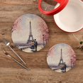 thumbnail image 2 of FREEAMG Paris Eiffel Tower Trivets Pot Holders Set of 2 Decoration Potholders for Kitchens Pure Cotton Thread Weave Trivets,Hot Pads for Kitchens,Coasters,Placemats,Spoon, 2 of 7