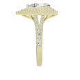 thumbnail image 4 of Unique Moments 2 ct Lab-Grown Pear Split Shank Double Halo Diamond Engagement Ring 10K Yellow Gold, 4 of 6