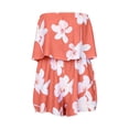 thumbnail image 5 of jiaxiM Jumpsuits for Women Bandeau Rompers Casual Strapless Floral Printed Romper off the Shoulder Summer Overalls Sleeveless One Piece Outfits with Pockets, 5 of 5