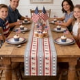 thumbnail image 6 of LHNFT 4th of July America Stars Stripes Patriotic Table Runner, Red White Blue Independence Day Memorial Day Home Decor, Labor Day USA Table Decoration Party Supplies, 13x72 Inch, 6 of 6