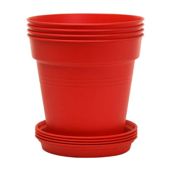 Mintra Garden - 11cm Round Garden Pots 4pk - (11cm Diameter - 4.3inD x 4inH)