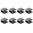 thumbnail image 1 of Soportes para estantes de vidrio Clips para estantes Abrazaderas de metal Níquel cepillado Forma cuadrada Montado en la pared Ajustable 6-10 mm para madera acrílica (Juego de 8), 1 of 2