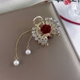 thumbnail image 1 of Fashion Jewelry Hairpin Women'S Hair Accessories Barrettes Ponytail Clip Rhinestone Hair Clips Metal Rose Clips D, 1 of 8