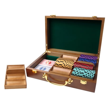GSE Games & Sports Expert Poker Chip Case  Casino Chip Holder with 3 Poker Chip Trays for Any Thickness chips  Holds 300 Chips (Walnut) price history on PriceWatchPro