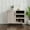 Gray, variant on Emma + Oliver Classic Bar and Sideboard with Shaker Style Single Door Cabinet with Hanging Glass Storage and Open Bottle Shelves, Gray