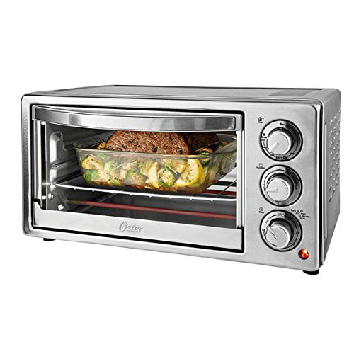 Oster 6-Slice Countertop Convection Toaster Oven, Stainless Steel New