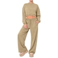 thumbnail image 5 of Nestiefly Wide Leg Sweatpants Women Fleece Sweat Pants Fall Spring Clothes 2026 Baggy Jogger Sweatpant with Pockets Khaki S, 5 of 5