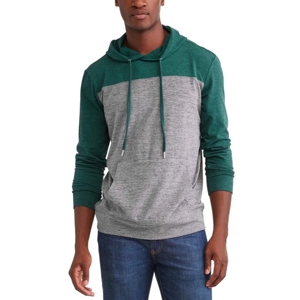 Men's Long Sleeve Jersey Hoodie, Up to Size 5XL