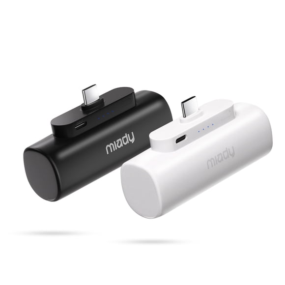 Cargador portátil Miady, paquete de 2 unidades, 5000 mAh, tipo C, 5 V, 2,4 A