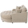 thumbnail image 6 of Modern 55" Indoor Oversized Chaise Lounger, Upholstered Sleeper Sofa Couch with Tufted Seat and Detachable Pillows, Sofa Bed for Living Room Bedroom Office, Champagne, 6 of 9