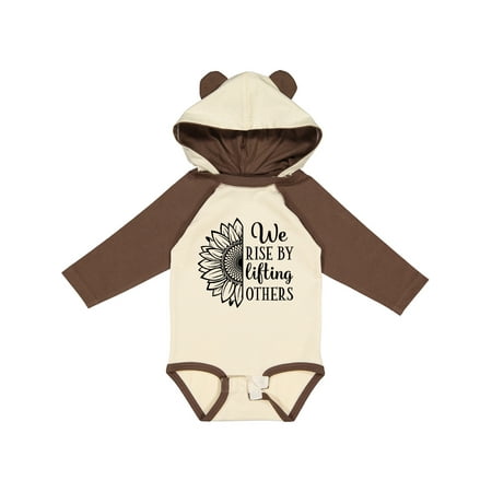 

Inktastic We Rise by Lifting Others Positive Quote Gift Baby Girl Long Sleeve Bodysuit