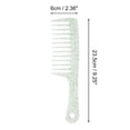 thumbnail image 2 of Unique Bargains 1 Pc Anti-Static Wide Tooth Comb for Curly Thin Hair Plastic Green, 2 of 3
