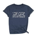 thumbnail image 1 of Pompotops Women's Tops Casual Loose Fit Plus Size Alphabet Printed Tee Shirts Tops, 1 of 8