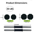 thumbnail image 2 of COZONY Adjustable Dumbbell Set 30LB, Sand & Iron Filled Polygonal Weight Set with 35cm Hollow Bar, 2 of 9