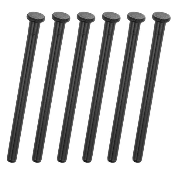 6Pack Door Hinge Pins, 4.09 Inch Removable Hinge Pins, Matte Black