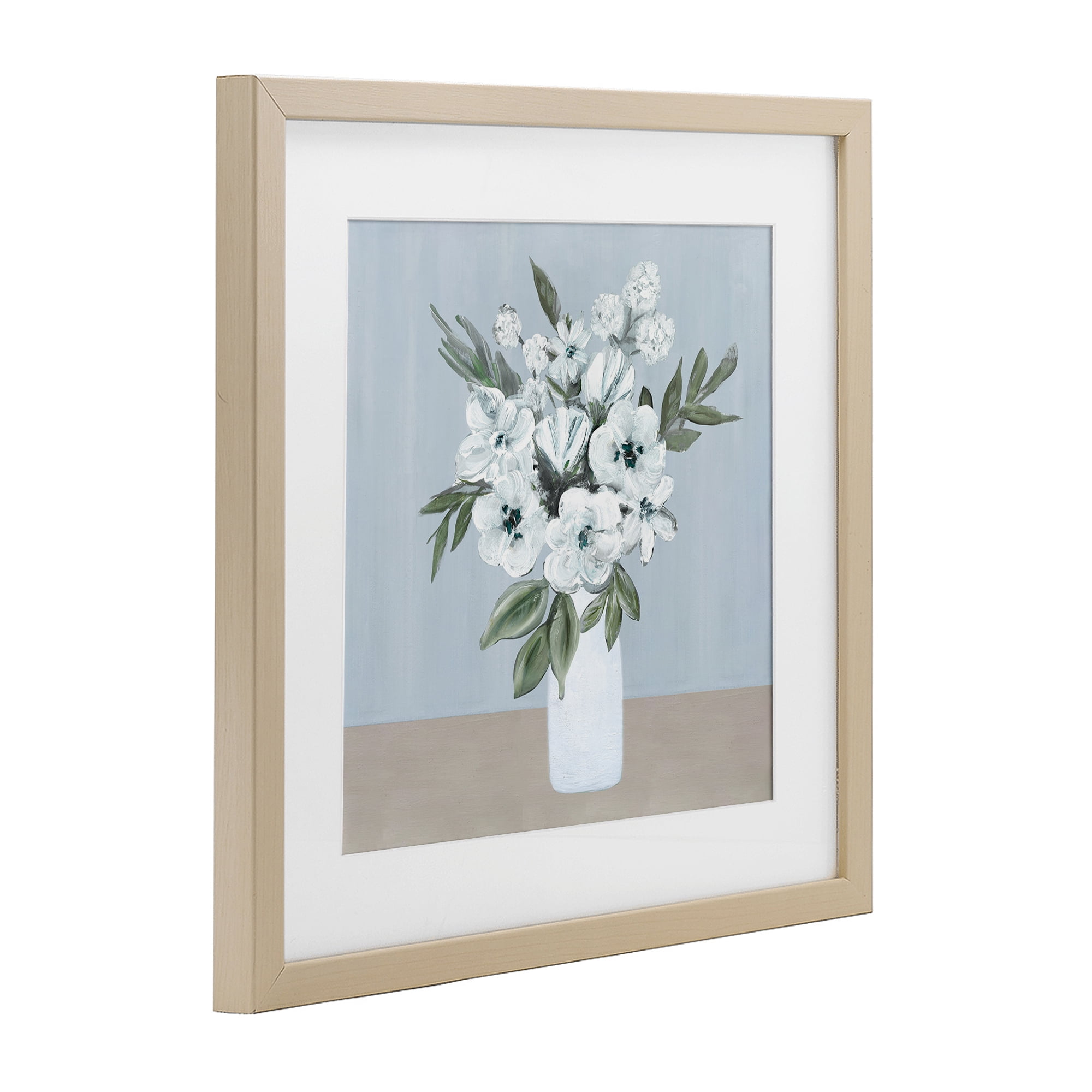 Stupell Industries Cerulean & White Blooms Birch Framed Print Under Glass, design by Marilyn Dunlap