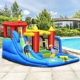 thumbnail image 3 of Costway Inflatable Bouncer Water Slide Bounce House Splash Pool without Blower, 3 of 10