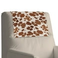 thumbnail image 4 of SCRAWLGOD Cow Print Beige Brown 1 Pcs Recliner Headrest Protector Non Slip Headrest Cover for Recliner Chair 17"x 27" Couch Chair Head Protector for Sofa, 4 of 7