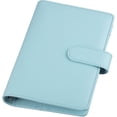 thumbnail image 7 of Antner A6 PU Leather Notebook Binder Refillable 6 Ring Binder for A6 Filler Paper, Loose Leaf Personal Planner Binder Cover with Magnetic Buckle, Mint Blue, 7 of 7