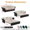 thumbnail image 3 of 74.8"3 In 1 Sleeper Sofa Couch Bed,Convertible  Queen Size  Sofa Bed With 2 Soft Pillows,Prefect For Living Room,Apartment, 3 of 9
