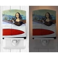 thumbnail image 2 of Caroline's Treasures 7043CNL Fawn Pug and Mona Lisa Ceramic Night Light, 6x4x3", multicolor, 2 of 2