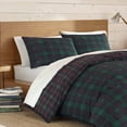 thumbnail image 2 of Eddie Bauer Home | Woodland Collection | 100% Cotton Soft & Cozy Premium Quality Plaid Reversible Duvet Cover Matching Shams, 3-Piece Bedding Set, Queen, Green, 2 of 4