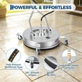 thumbnail image 3 of Garvee 21" Pressure Washer Surface Cleaner with Handle & Wheels, Stainless Steel Pressure Washer Attachment for Driveway Patio Concrete Cleaning, 3 of 7