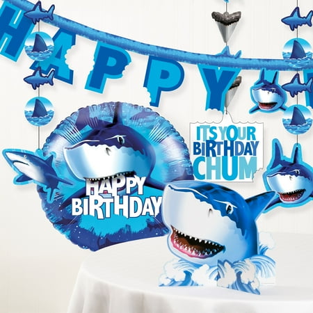 Shark Splash Birthday Party Decorations Kit Walmart Com