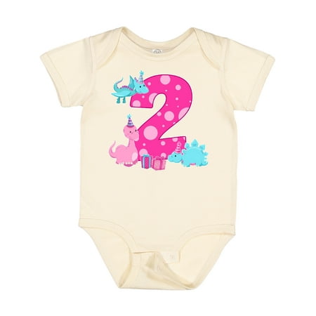 

Inktastic Dinosaur Party-Second Birthday Gift Baby Girl Bodysuit