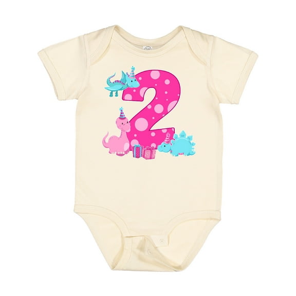 Inktastic Dinosaur Party-second Birthday Girls Baby Bodysuit