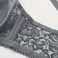 thumbnail image 5 of SMihono Women Underwire Daisy Sports Bras Adjustable Medium Support Anti-Saggy Underwear Push Up Full Coverage Lingerie Dark Gray XXL, 5 of 5