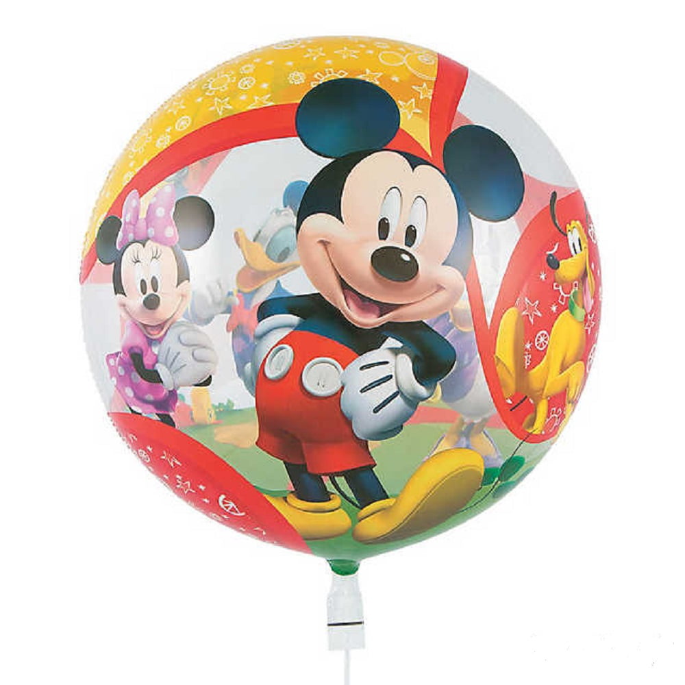 24" Sphere MICKEY MOUSE Double Bubble Stretchy Plastic BALLOON Birthday Party 