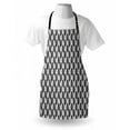 thumbnail image 4 of Feathers Apron, Boho Style Plumage Pattern Print, Unisex Kitchen Bib with Adjustable Neck for Cooking Gardening, Adult Size, White and Black, by Ambesonne, 4 of 4