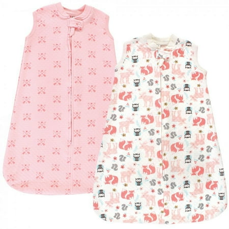 UPC: 0660168161243 | Hudson Baby Infant Girl Premium Quilted Sleeveless Sleeping Bag and Wearable Blanket Girl Forest 18-24 Months