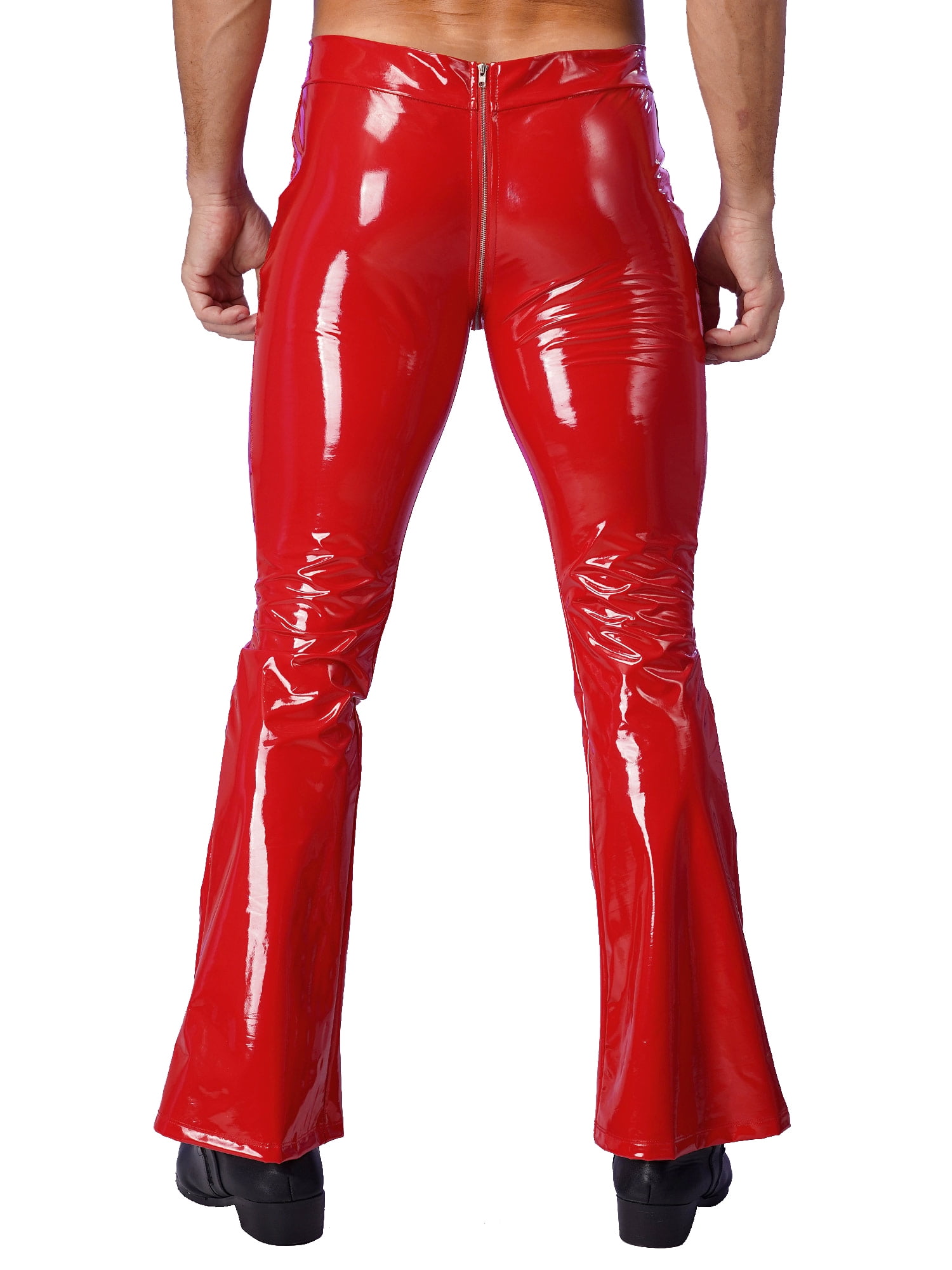 LEVI’S RED / asymmetry leather pants Women's Red Lace Up Capri Leather Pants. Real Soft Lambskin
