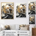 thumbnail image 4 of Designart "Rollercoaster Euphony I" Cityscapes Floater Framed Wall Decor, 4 of 7